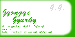 gyongyi gyurky business card