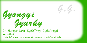 gyongyi gyurky business card